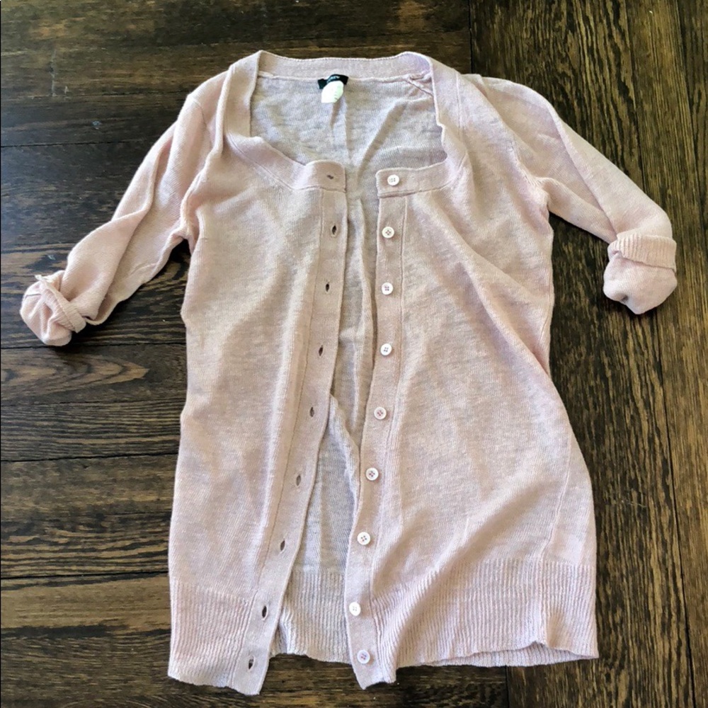J Crew Pink Sweater Cardigan